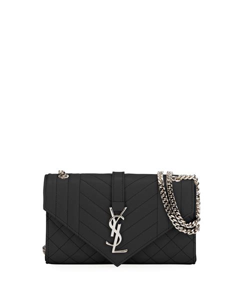 ysl white envelope bag silver hardware|ysl envelope shoulder bag.